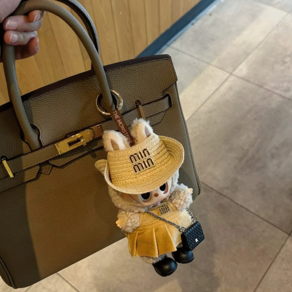 Labubu clothing Jang Wonyoung Chanel-style set