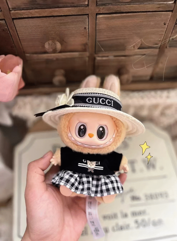 Labubu clothing Gucci dress set