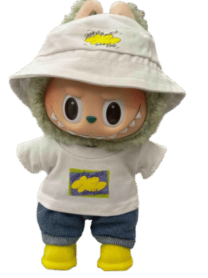 Labubu clothing Li Yuchun white T-shirt outfit