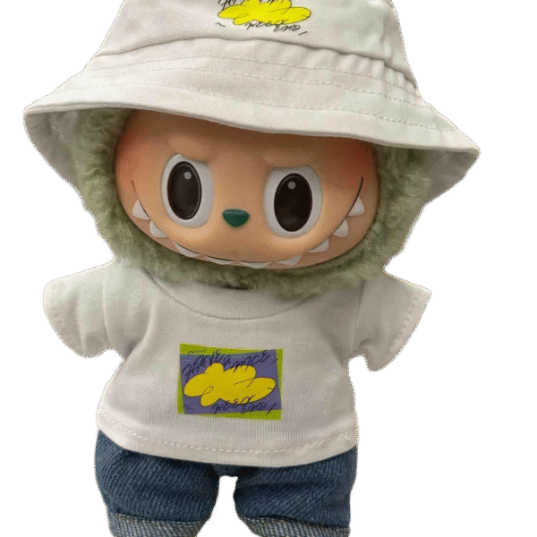 Labubu clothing Li Yuchun white T-shirt outfit