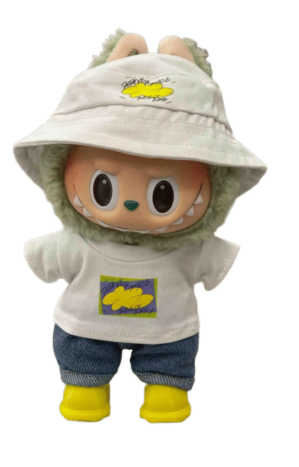 Labubu clothing Li Yuchun white T-shirt outfit