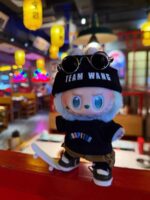 Labubu clothing Jackson Wang black T-shirt outfit