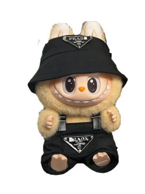 LABUBU Clothing Prada Black Shoulder Strap Pants