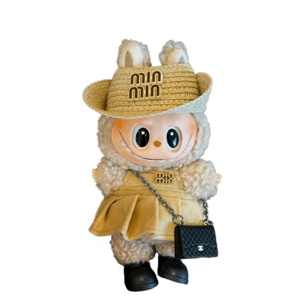 Labubu clothing Jang Wonyoung Chanel-style set