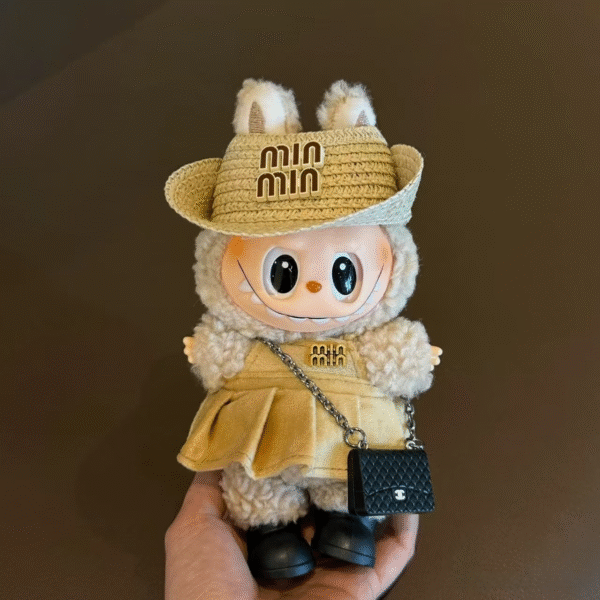 Labubu clothing Jang Wonyoung Chanel-style set