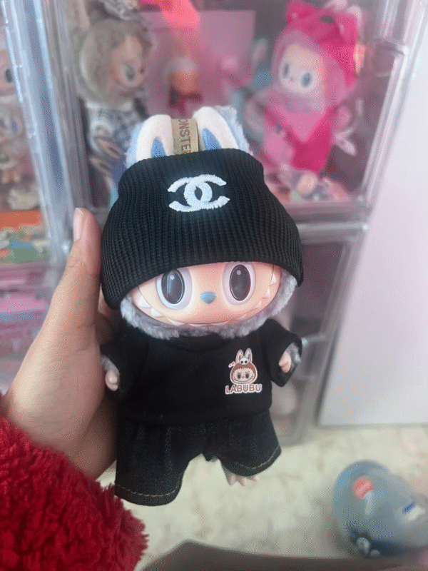 Labubu clothing Chanel black set