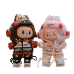 Labubu clothing red and black racing suit set