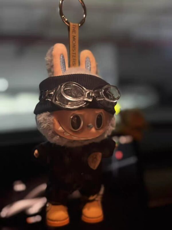 Labubu clothing cool leather jacket punk style set