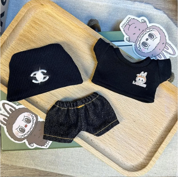Labubu clothing Chanel black set