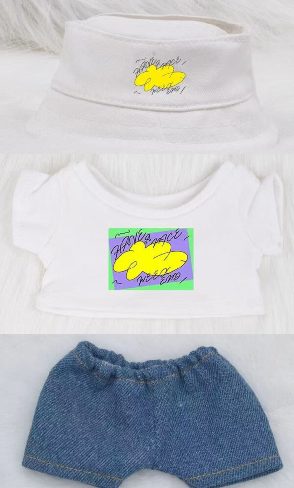 Labubu clothing Li Yuchun white T-shirt outfit