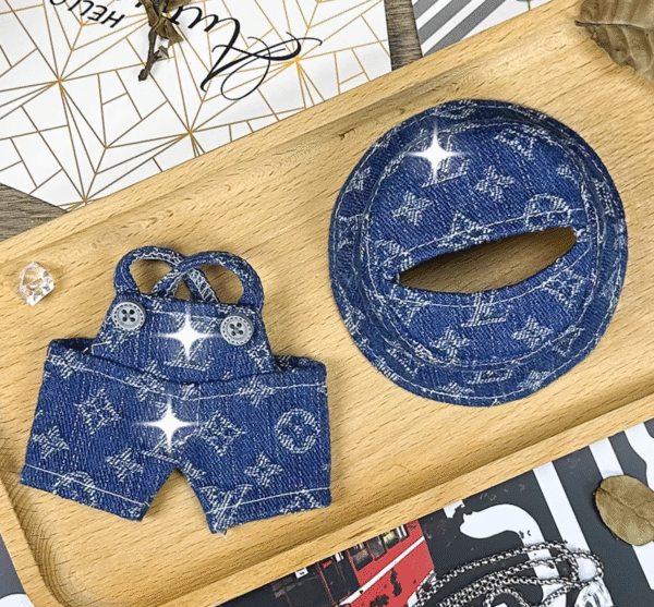 Labubu clothes LV denim overalls