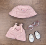 Labubu x Prada Denim Fisherman Hat Four-Piece Set