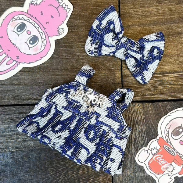 Labubu clothing Dior dress set