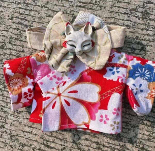 Labubu Big Cherry Blossom kimono