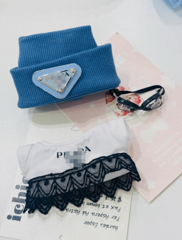 Labubu x Prada White Lace Set