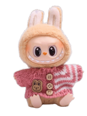 Labubu clothing - Korean-style woolen clothing set