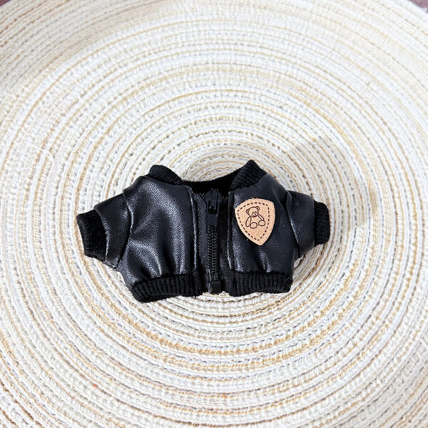 Labubu clothing cool leather jacket punk style set