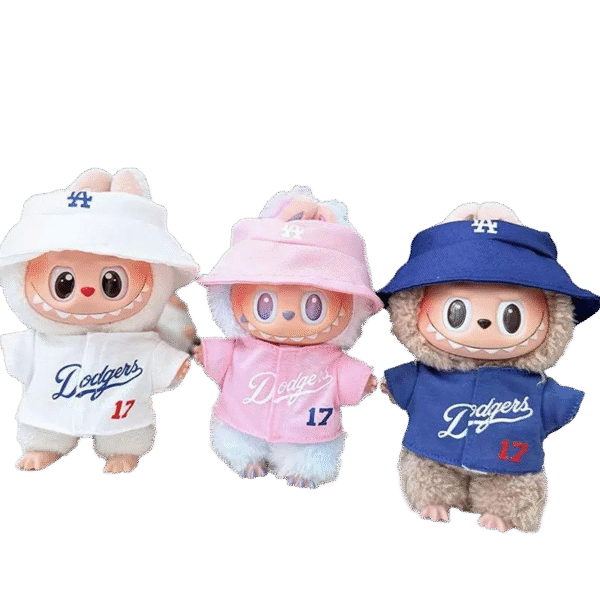 Labubu clothing LA baseball sports set