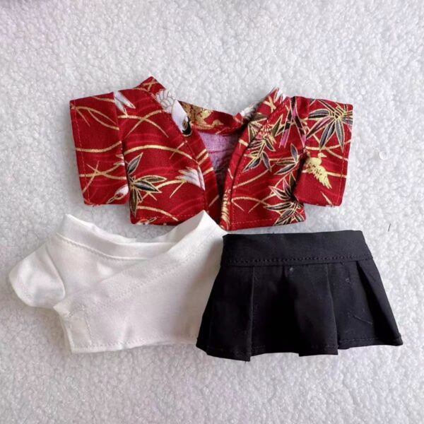 Labubu Red Cloud & Crane Kimono