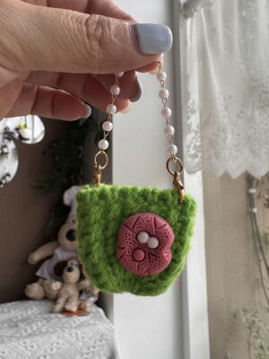 Labubu Snack Bead Chain Mini Crossbody Bag