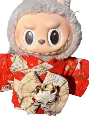 Labubu Maple Leaf kimono