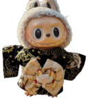 Labubu Black Carp kimono