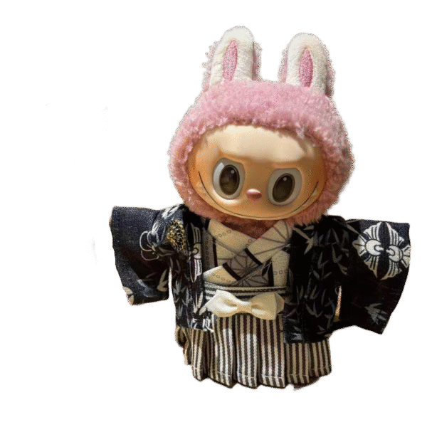 Labubu Black Bamboo Three O 'clock Kimono