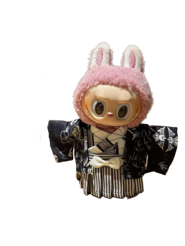 Labubu Black Bamboo Three O 'clock Kimono