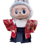 Labubu Red Cloud & Crane Kimono