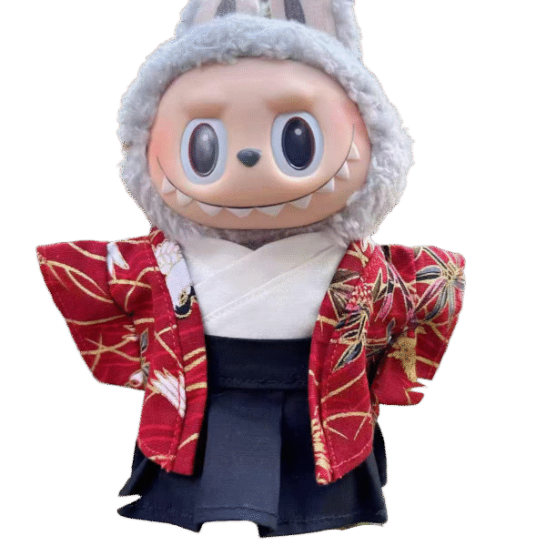 Labubu Red Cloud & Crane Kimono