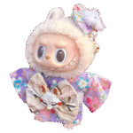 Labubu Purple Small Floral Kimono