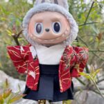 Labubu Red Cloud & Crane Kimono