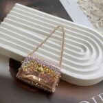 Labubu Sequin Chain Mini Square Bag