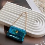 Labubu Sequin Chain Mini Square Bag