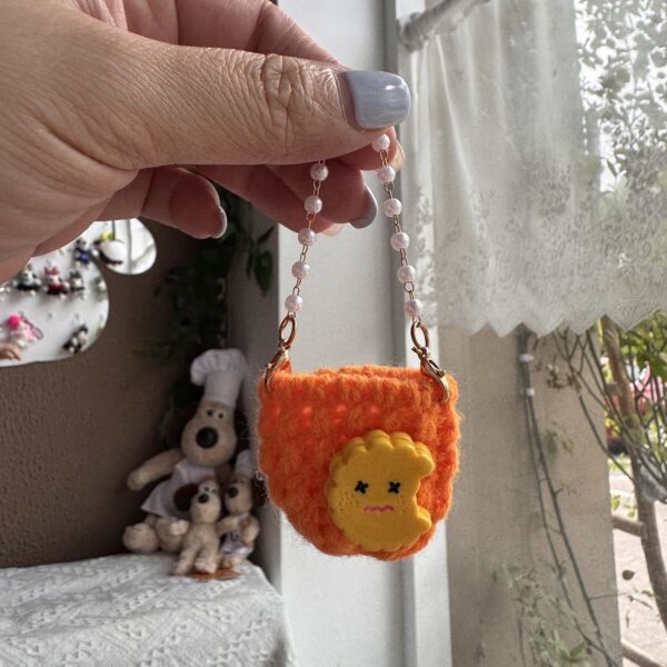 Labubu Snack Bead Chain Mini Crossbody Bag