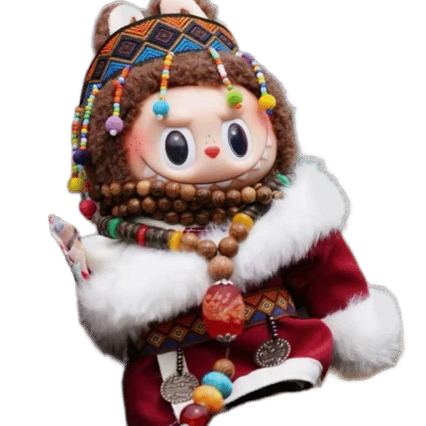 Labubu clothing Tibetan style