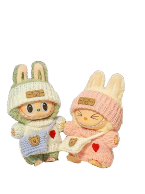 Labubu heart-shaped sweater